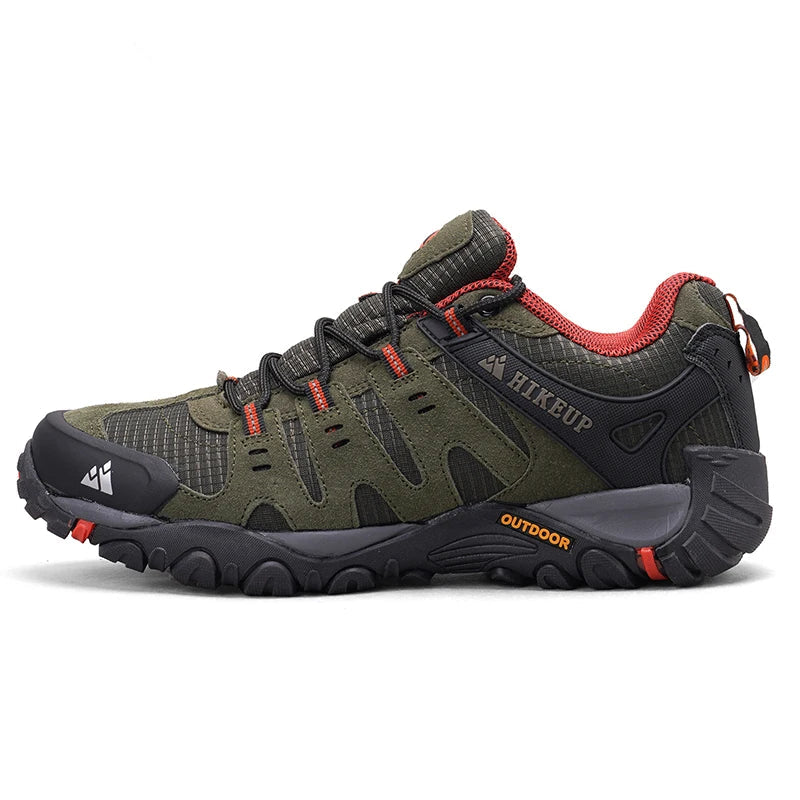 Men's Suede Leather Hiking Shoes - Wear-Resistant Trekking, Walking, and Tactical Sneakers