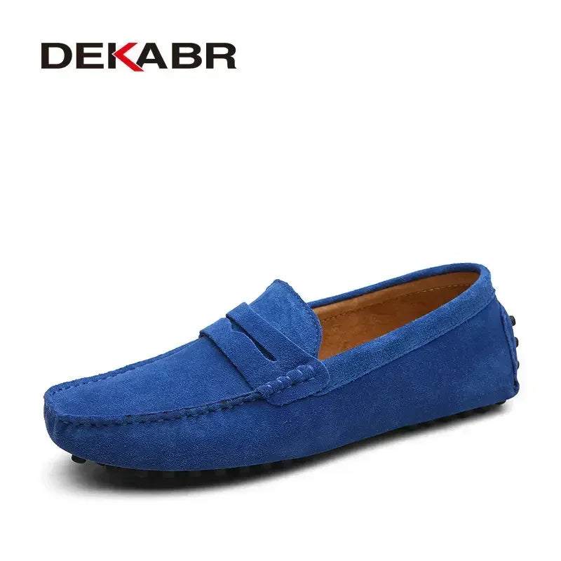 Men's Lightweight Genuine Leather Moccasins - Spring/Summer Casual Driving Shoes