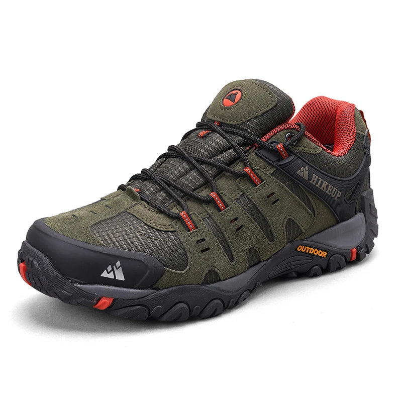 Men's Suede Leather Hiking Shoes - Wear-Resistant Trekking, Walking, and Tactical Sneakers