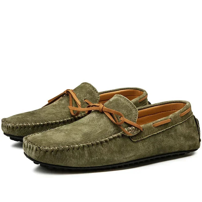 Men's Genuine Leather Loafers - Soft Casual Driving Moccasins for Everyday Comfort