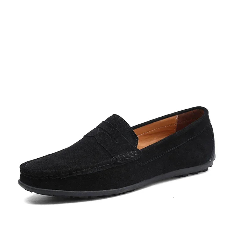 Men's Genuine Leather Loafers - Stylish Casual Shoes