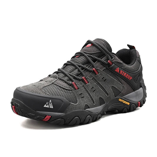 Men's Suede Leather Hiking Shoes - Wear-Resistant Trekking, Walking, and Tactical Sneakers