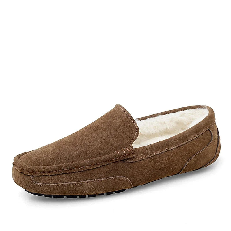 Breathable Leather Loafers for Men - Comfortable Slip-On Moccasins for Casual and Business Wear