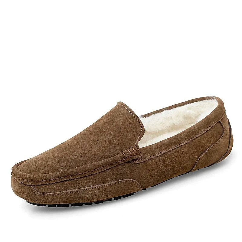 Breathable Leather Loafers for Men - Comfortable Slip-On Moccasins for Casual and Business Wear