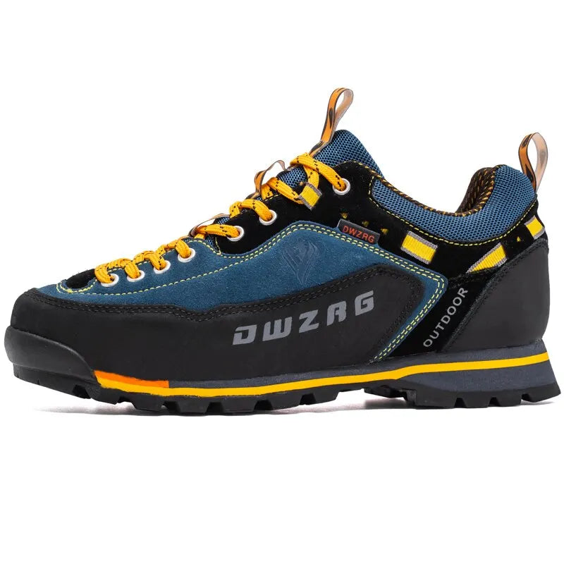 Men's Waterproof Hiking Shoes - Anti-Collision Outdoor Climbing Sneakers with Lace-Up Design