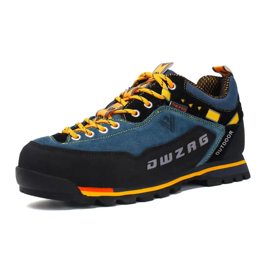 Men's Waterproof Hiking Shoes - Anti-Collision Outdoor Climbing Sneakers with Lace-Up Design