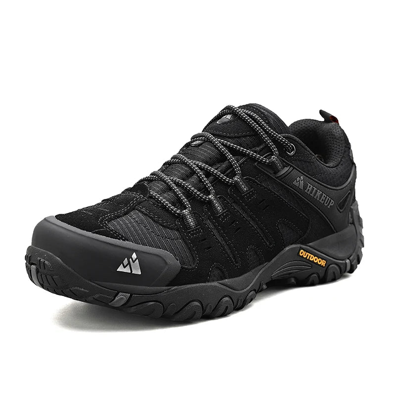 Men's Suede Leather Hiking Shoes - Wear-Resistant Trekking, Walking, and Tactical Sneakers