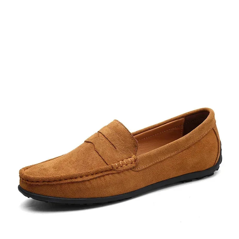 Men's Lightweight Genuine Leather Moccasins - Spring/Summer Casual Driving Shoes