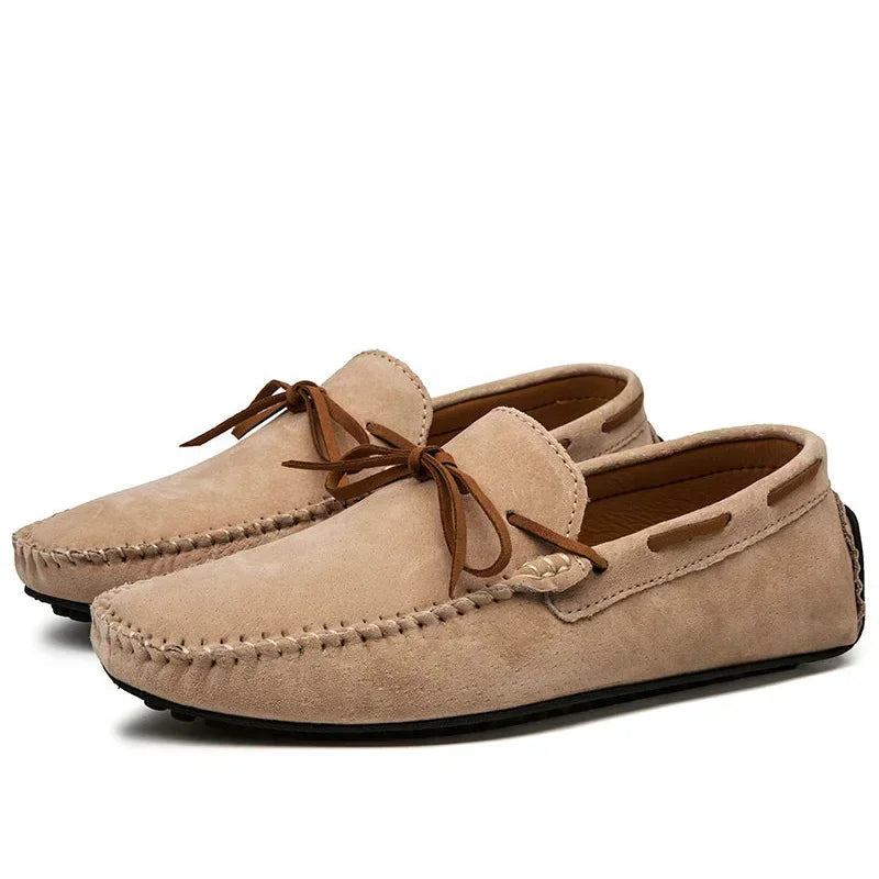 Men's Genuine Leather Loafers - Soft Casual Driving Moccasins for Everyday Comfort