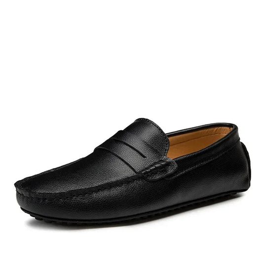 Men's Genuine Leather Loafers - Stylish Casual Shoes