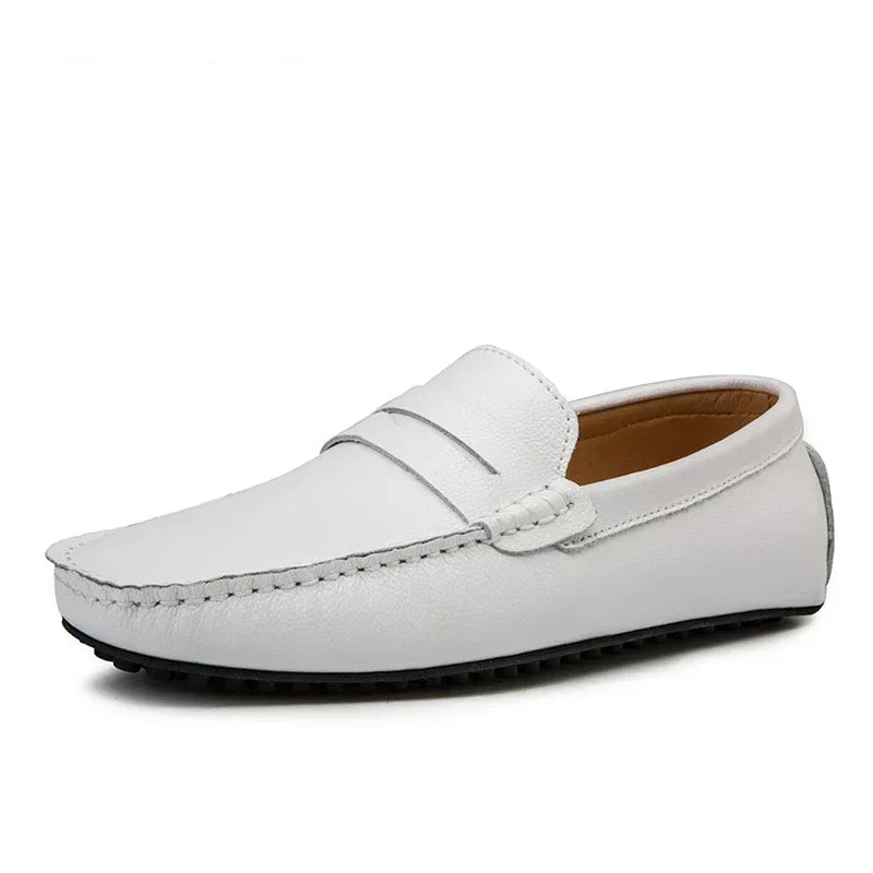 Men's Genuine Leather Loafers - Stylish Casual Shoes